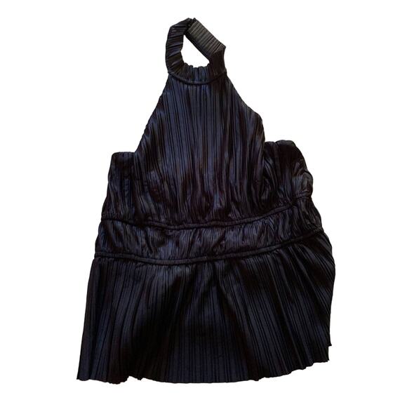 Anthropologie Black Pleated Halter Top NEW - Picture 4 of 7